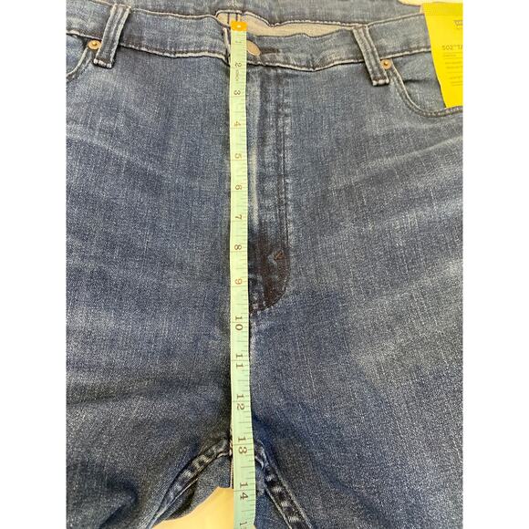 Levi’s 502 Tapered Leg Dark Blue Men’s Denim Jeans NWT 44 x 30 Big Tall Stretch - Picture 14 of 16